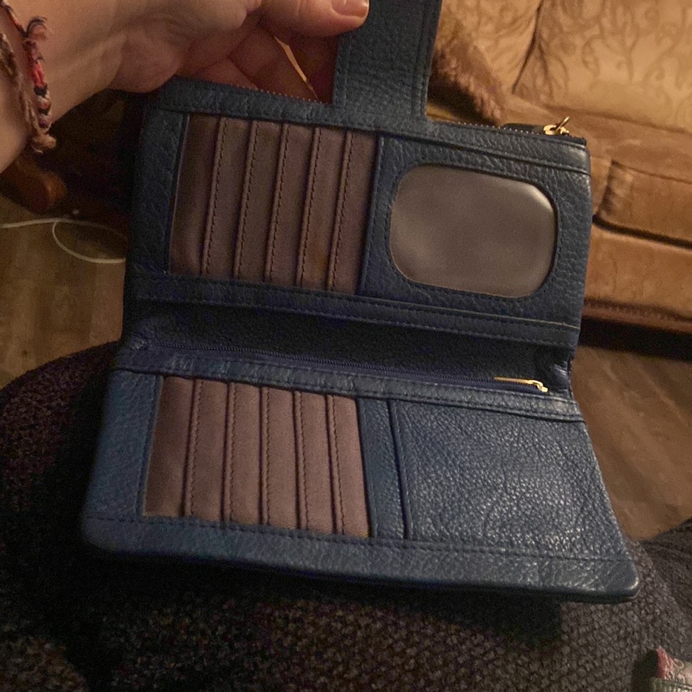 Fossil Wallet Change Compartment On The Front Zip… - image 4